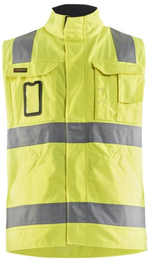 Blåkläder 8505-1804 Werkvest. Ongevoerd High Vis High Vis Geel/Marineblauw