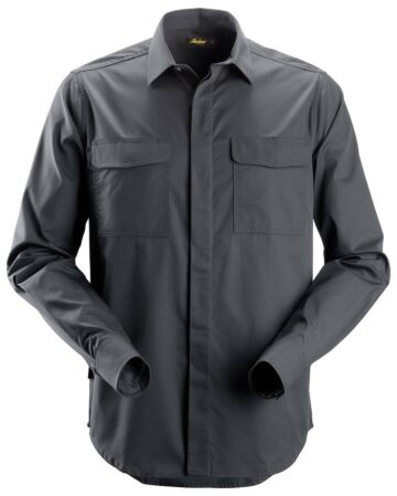 Snickers 8510 Service Shirt lange mouwen Staalgrijs