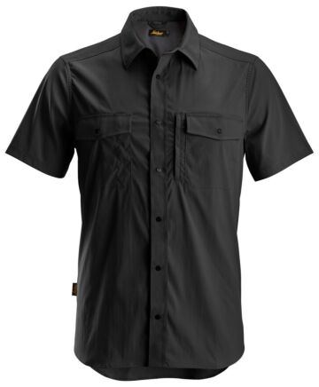 Snickers 8520 LiteWork Shirt met Korte Mouwen Zwart
