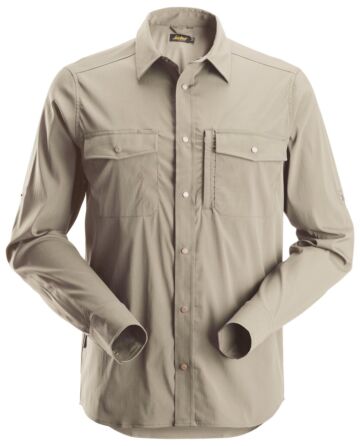 Snickers 8521 Shirt met Lange Mouwen Khaki