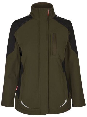 F. Engel 8815 Galaxy Softshell Jacket Ladies Forest Green/Black