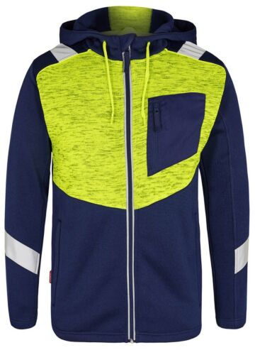 F. Engel 8870 Cargo Knit Cardigan Blue ink/Yellow