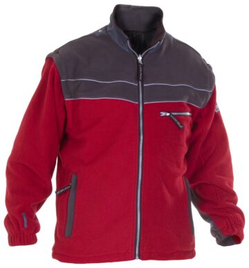Hydrowear Kiel Fleecejack Rood/Grijs