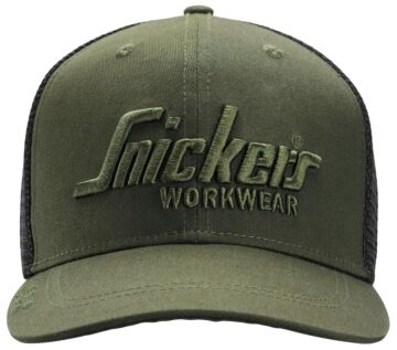 Snickers 9001 Trucker Cap Khakigroen/Zwart