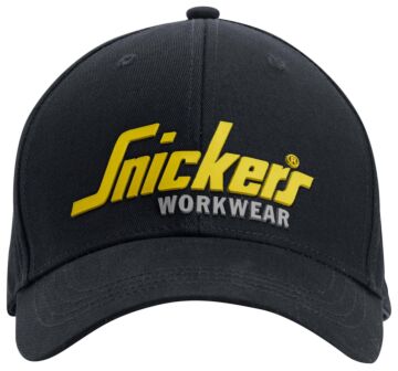 Snickers 9041 Logo Cap Zwart/Geel