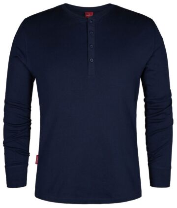 F. Engel 9257 Grandad LS T-Shirt Blue Ink