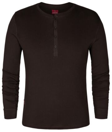 F. Engel 9257 Grandad LS T-Shirt Mocha Brown