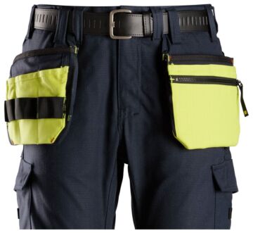 Snickers 9787 ProtecWork Multifunctionele Holsterzakken High-Vis Geel/Marineblauw