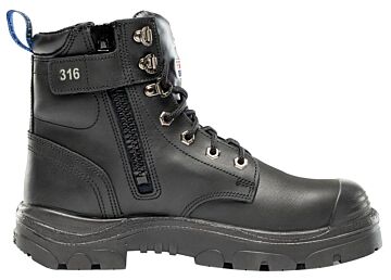 Steel Blue Argyle Zip WP Bump S3 362316 Zwart