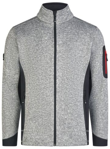 FHB Christoph Herenvest Tricotfleece Grijs-Zwart