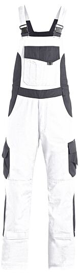 FHB Eckhard Tuinbroek Twill Wit-Antraciet