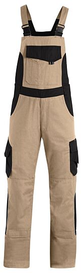FHB Eckhard Tuinbroek Twill Beige-Zwart