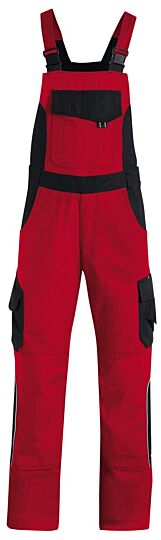FHB Eckhard Tuinbroek Twill Rood-Zwart