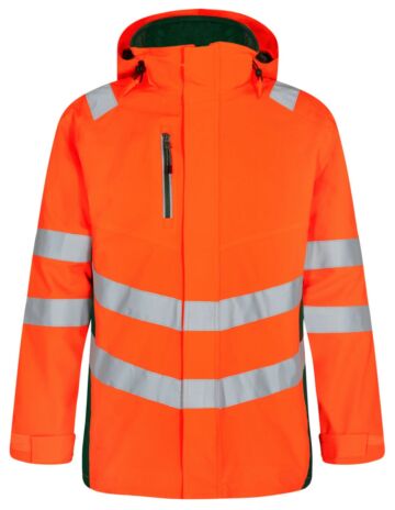 F. Engel 1145-930 Safety Parka Shell Jacket Orange/Green