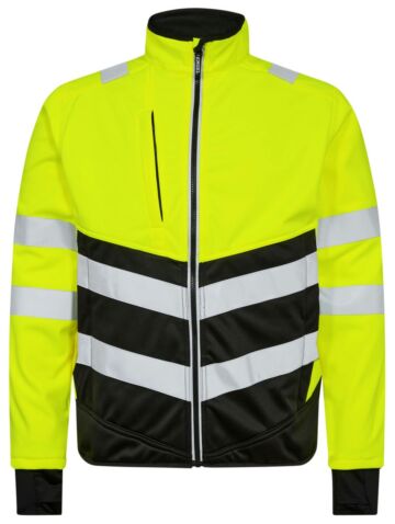 F. Engel 1150-237 Safety Softshell Jacket Yellow/Black