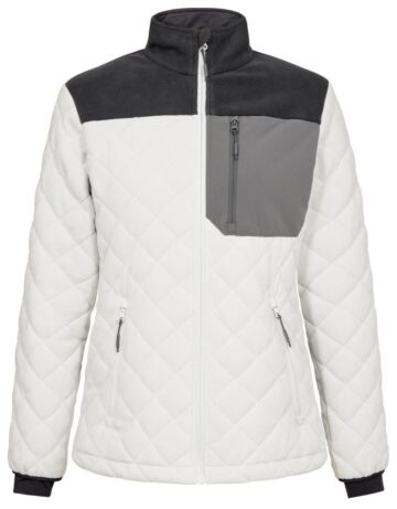 Engel 1336-143 Entire gewatteerd fleecejack voor dames Bone White/Anthracite Grey