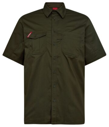 F. Engel 7184-812 Extend Stretch SS Mens Shirt Forest Green