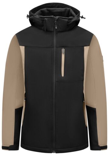 FHB Jannik Softshell-Jack Beige-Zwart