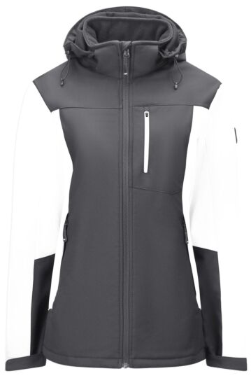 FHB Julia Softshell-Jack Dames Wit-Antraciet