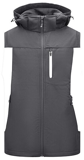 FHB Justus Softshell-Gilet Wit-Antraciet