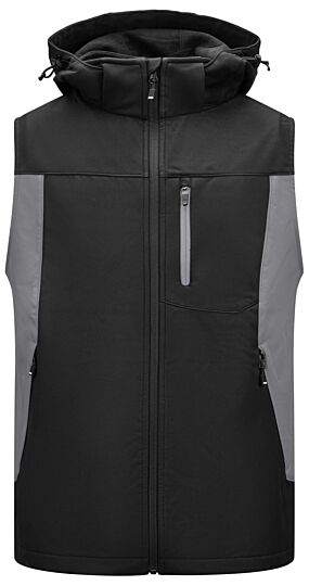 FHB Justus Softshell-Gilet Grijs-Zwart