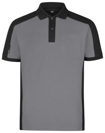 FHB Konrad Poloshirt tweekleurig Grijs-Zwart