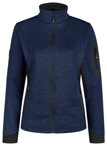 FHB Marieke Damesvest Tricotfleece Marineblauw-Zwart