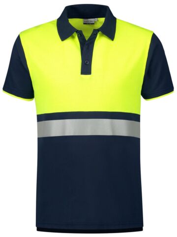 Santino Hamburg Poloshirt Real Navy / Fluor Yellow