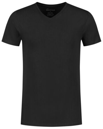 Santino Jazz V-neck T-shirt Black