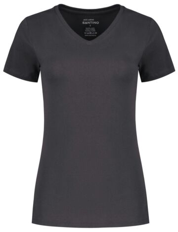 Santino Jazz Ladies V-neck T-shirt Graphite