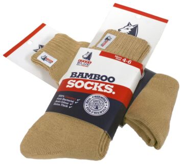 Steel Blue Bamboo Sokken Zandkleur Zand