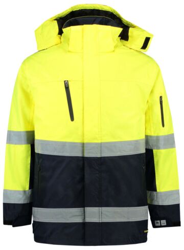 Tricorp 403004 Parka ISO20471 Fluor Geel-Marineblauw