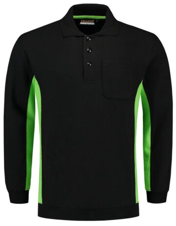 Tricorp 302001 Polosweater Zwart-Lime