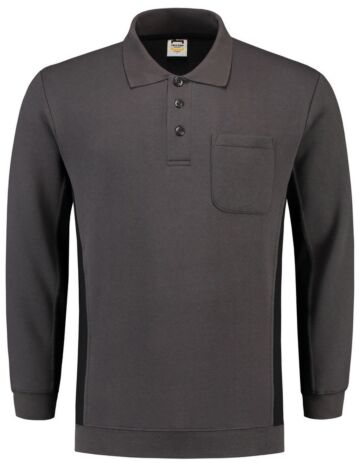 Tricorp 302001 Polosweater Donkergrijs-Zwart