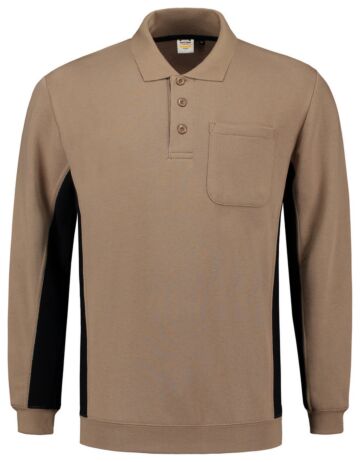 Tricorp 302001 Polosweater Khaki-Zwart