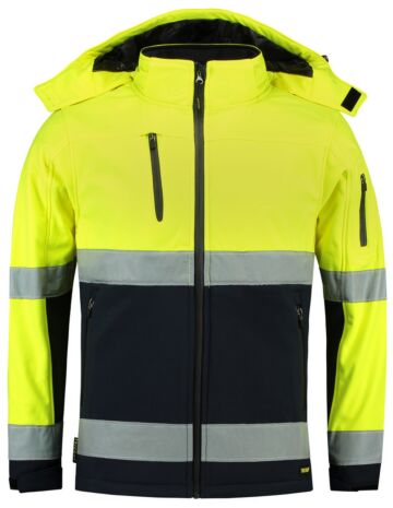 Tricorp 403007 Softshell ISO20471 Fluor Geel-Marineblauw