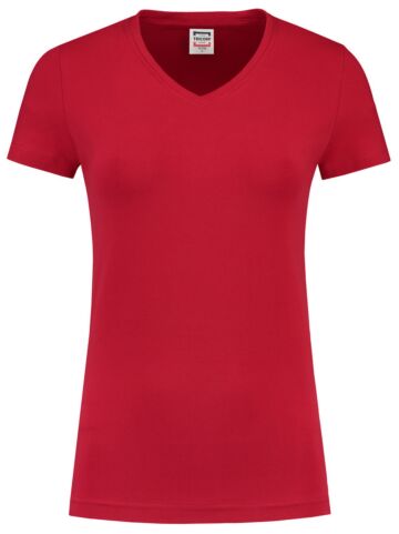 Tricorp 101008 T-Shirt V Hals Slim Fit Dames Rood