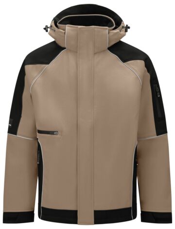 FHB Walter Softshell-Jack Beige-Zwart