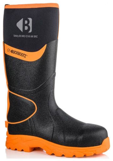 Buckbootz BBZ8000BKOR Neopreen Laars Zwart/oranje
