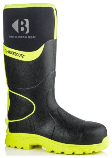 Buckbootz BBZ8000BKYL Neopreen Laars Zwart/geel