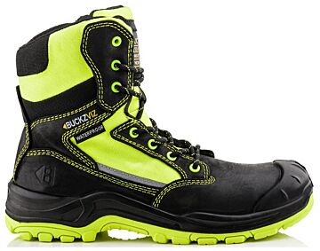 Buckbootz BVIZ1YLBK Buckz Viz Hoog Met Rits Zwart/geel