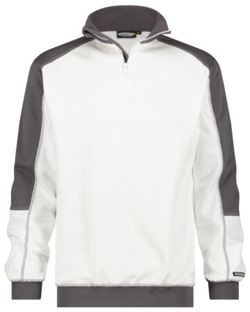 DASSY® Basiel Tweekleurige sweater Wit/Cementgrijs