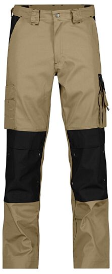 DASSY® Boston Tweekleurige werkbroek met kniezakken Beige/Zwart 245gr