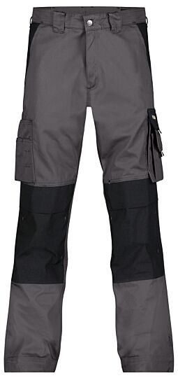 DASSY® Boston Tweekleurige werkbroek met kniezakken Cementgrijs/Zwart 245gr