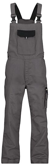 DASSY® Calais Tweekleurige bretelbroek Cementgrijs/Zwart