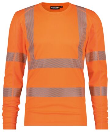 DASSY® Carterville Hogezichtbaarheids-uv-T-shirt met lange mouwen Fluo-Oranje