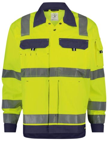 DASSY® Dusseldorf Hogezichtbaarheidsvest Fluogeel/Marineblauw 290gr