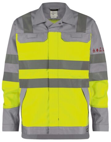DASSY® Franklin Multinorm hogezichtbaarheidsvest Fluogeel/Grafietgrijs