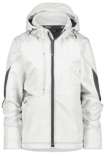 DASSY® Gravity Women Softshelljas voor dames Wit/Antracietgrijs