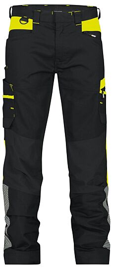 DASSY® Hong Kong Werkbroek met stretch Zwart/Fluogeel